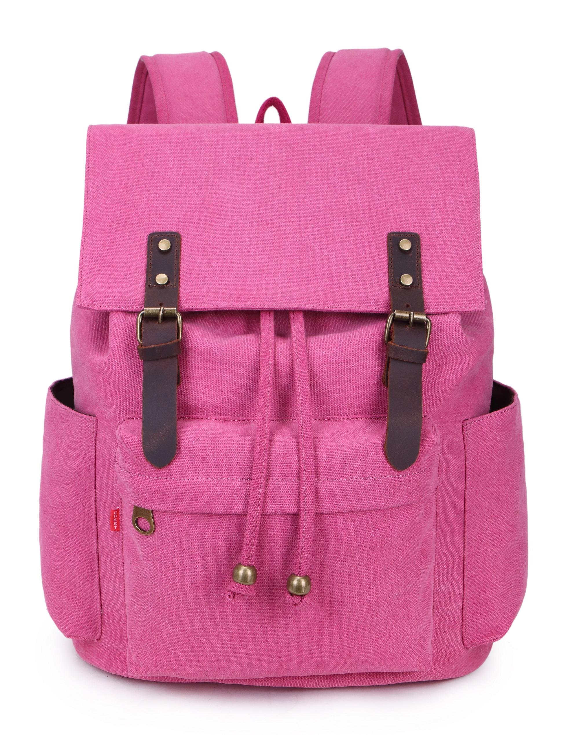 pink canvas backpack